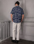 GAVYN R/FIT SHORT SLEEVE SHIRT (NAVY BLUE)